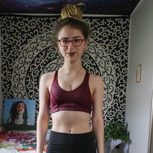 Maroon Sports Bra